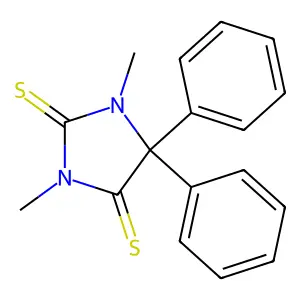 2,4-Imidazolidinedithione, 1,3-dimethyl-5,5-diphenyl- structure