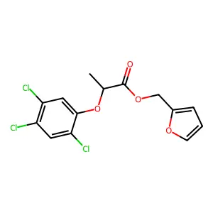 Furan-2-ylmethyl 2-(2,4,5-trichlorophenoxy)propanoate structure