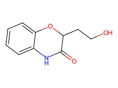 2-(2-hydroxyethyl)-2H-1,4-benzoxazin-3(4H)-one structure