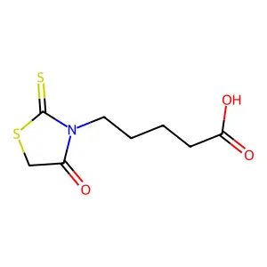 5-(4-oxo-2-sulfanylidene-1,3-thiazolidin-3-yl)pentanoic Acid structure