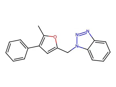 1-[(5-Methyl-4-phenyl-2-furanyl)methyl]-1H-benzotriazole structure