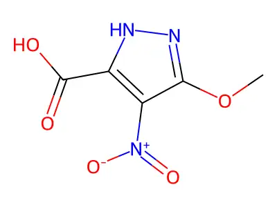 3-methoxy-4-nitro-1H-pyrazole-5-carboxylic acid structure
