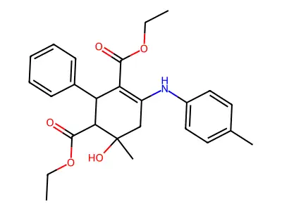 diethyl 3-hydroxy-3-methyl-5-(p-tolylamino)-1,2,3,4-tetrahydro-[1,1'-biphenyl]-2,6-dicarboxylate structure