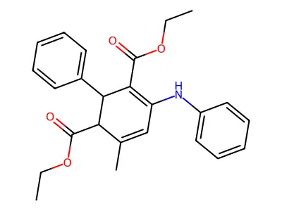 Diethyl 6-methyl-2-phenyl-4-(phenylamino)cyclohexa-3,5-diene-1,3-dicarboxylate structure
