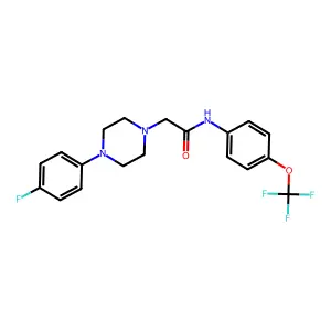 2-[4-(4-fluorophenyl)piperazin-1-yl]-N-[4-(trifluoromethoxy)phenyl]acetamide structure