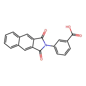 3-(1,3-dioxo-1,3-dihydro-2H-benzo[f]isoindol-2-yl)benzoic acid structure