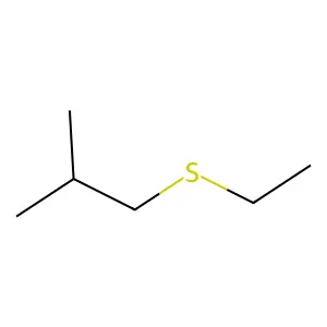Ethyl isobutyl sulfide structure