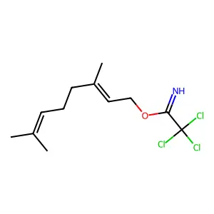 Ethanimidic acid, 2,2,2-trichloro-, 3,7-dimethyl-2,6-octadienyl ester structure