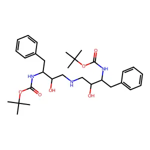 Di-Tert-Butyl {iminobis[(2s,3s)-3-Hydroxy-1-Phenylbutane-4,2-Diyl]}biscarbamate structure