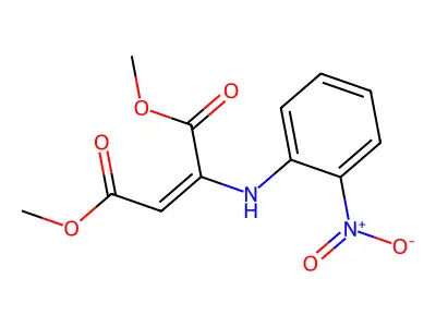 Dimethyl (2-nitroanilino)maleate structure