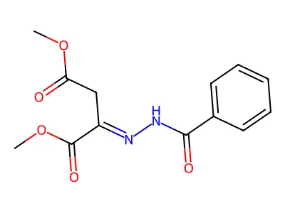 Dimethyl 2-(benzoylhydrazinylidene)butanedioate structure