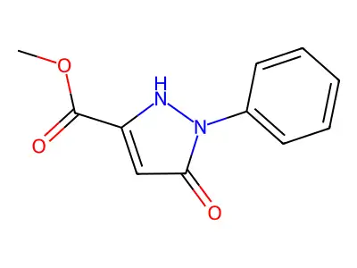 methyl 5-oxo-1-phenyl-2,5-dihydro-1H-pyrazole-3-carboxylate structure