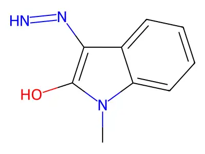 3-Hydrazono-1-methyl-1,3-dihydro-indol-2-one structure