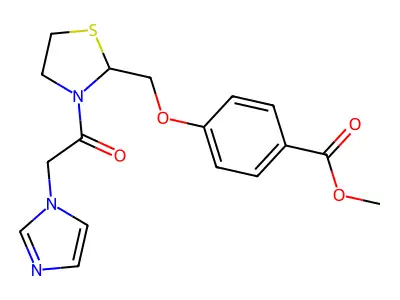 Methyl 4-((3-(1H-imidazol-1-ylacetyl)-2-thiazolidinyl)methoxy)benzoate structure
