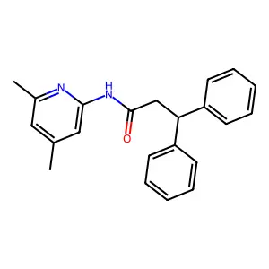 N-(4,6-dimethylpyridin-2-yl)-3,3-diphenylpropanamide structure