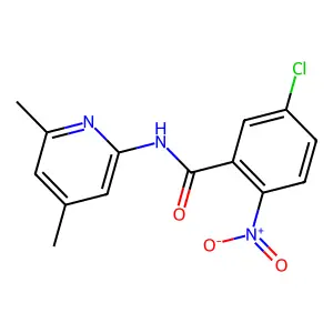 5-chloro-N-(4,6-dimethylpyridin-2-yl)-2-nitrobenzamide structure