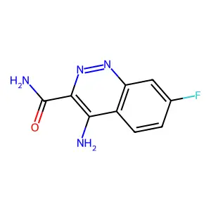 4-氨基-7-氟肉桂啉-3-甲酰胺 structure