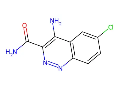4-Amino-6-chlorocinnoline-3-carboxamide structure