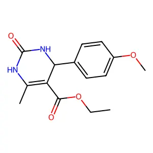 ethyl 4-(4-methoxyphenyl)-6-methyl-2-oxo-1,2,3,4-tetrahydropyrimidine-5-carboxylate structure
