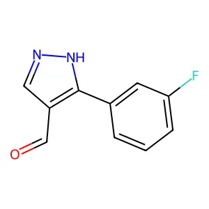 3-(3-fluorophenyl)-1H-pyrazole-4-carbaldehyde structure