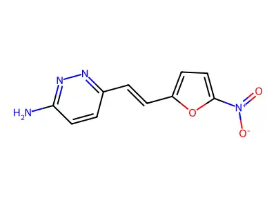 6-[2-(5-硝基呋喃-2-基)乙烯基]哒嗪-3-胺 structure