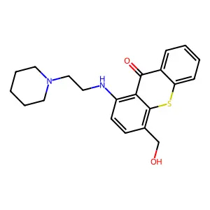 9H-Thioxanthen-9-one, 4-(hydroxymethyl)-1-[[2-(1-piperidinyl)ethyl]amino]- structure