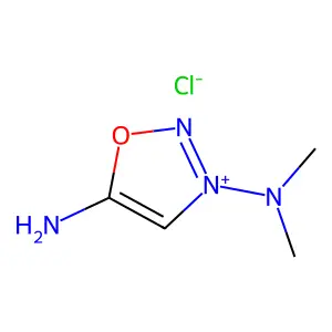 5-Amino-3-(dimethylamino)-3H-1,2,3-oxadiazol-1-ium chloride structure