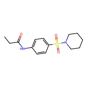 N-(4-piperidin-1-ylsulfonylphenyl)propanamide structure