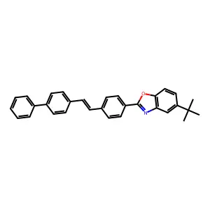 2-(4-(2-(1,1'-联苯)-4-基乙烯基)苯基)-5-(1,1-二甲基乙基)苯并噁唑 structure