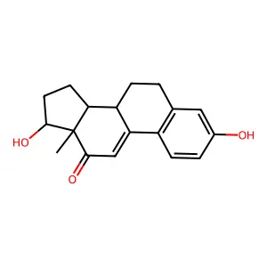 12-Oxo-9(11)-dehydroestradiol structure