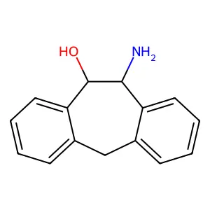 5H-Dibenzo(a,d)cyclohepten-10-ol, 10,11-dihydro-11-amino-, (E)- structure