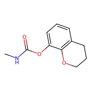 2H-1-Benzopyran-8-ol, 3,4-dihydro-, methylcarbamate structure