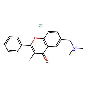 Flavone, 6-((dimethylamino)methyl)-3-methyl-, monohydrochloride structure