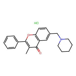 Flavone, 3-methyl-6-piperidinomethyl-, monohydrochloride structure