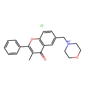 Flavone, 3-methyl-6-morpholinomethyl-, monohydrochloride structure