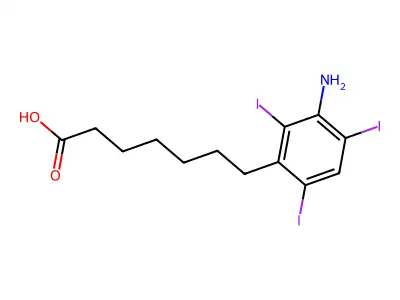 7-(3-Amino-2,4,6-triiodophenyl)heptanoicacid structure