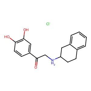 N-beta-Tetrahydronaphthylnoradrenalone hydrochloride structure