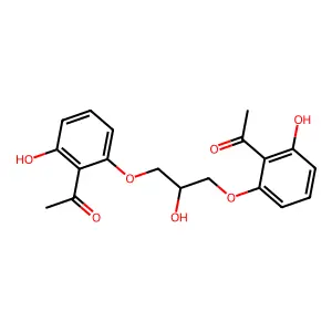 1,3-双(2-乙酰基-3-羟基苯氧基)-2-丙醇 structure