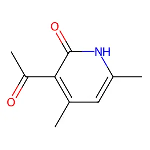 3-acetyl-4,6-dimethyl-1H-pyridin-2-one structure
