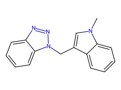 1-[(1-methyl-1H-indol-3-yl)methyl]-1H-1,2,3-benzotriazole structure