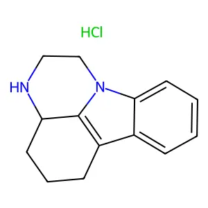 1H-Pyrazino(3,2,1-jk)carbazole, 2,3,3a,4,5,6-hexahydro-, monohydrochloride structure