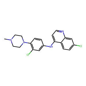 7-chloro-N-[3-chloro-4-(4-methylpiperazin-1-yl)phenyl]quinolin-4-amine structure