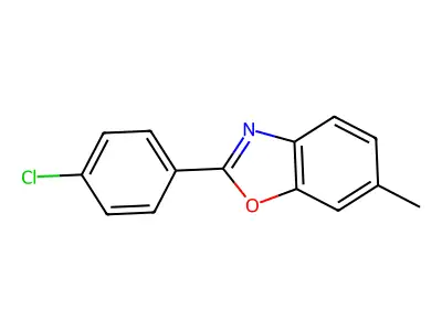 2-(4-Chlorophenyl)-6-methyl-1,3-benzoxazole structure