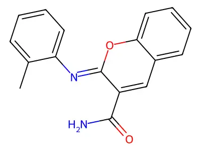 (2Z)-2-[(2-methylphenyl)imino]-2H-chromene-3-carboxamide structure