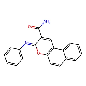 (3Z)-3-(phenylimino)-3H-benzo[f]chromene-2-carboxamide structure