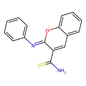 (2Z)-2-(phenylimino)-2H-chromene-3-carbothioamide structure