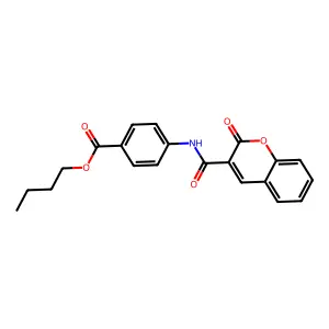 Butyl 4-[(2-oxochromene-3-carbonyl)amino]benzoate structure