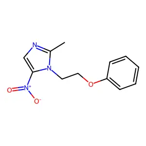 2-Methyl-5-nitro-1-(2-phenoxyethyl)-1H-imidazole structure