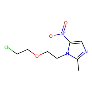 Imidazole, 1-((2-chloroethoxy)ethyl)-2-methyl-5-nitro- structure