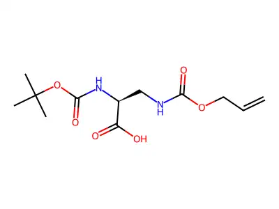 (S)-3-(((Allyloxy)carbonyl)amino)-2-((tert-butoxycarbonyl)amino)propanoic acid structure